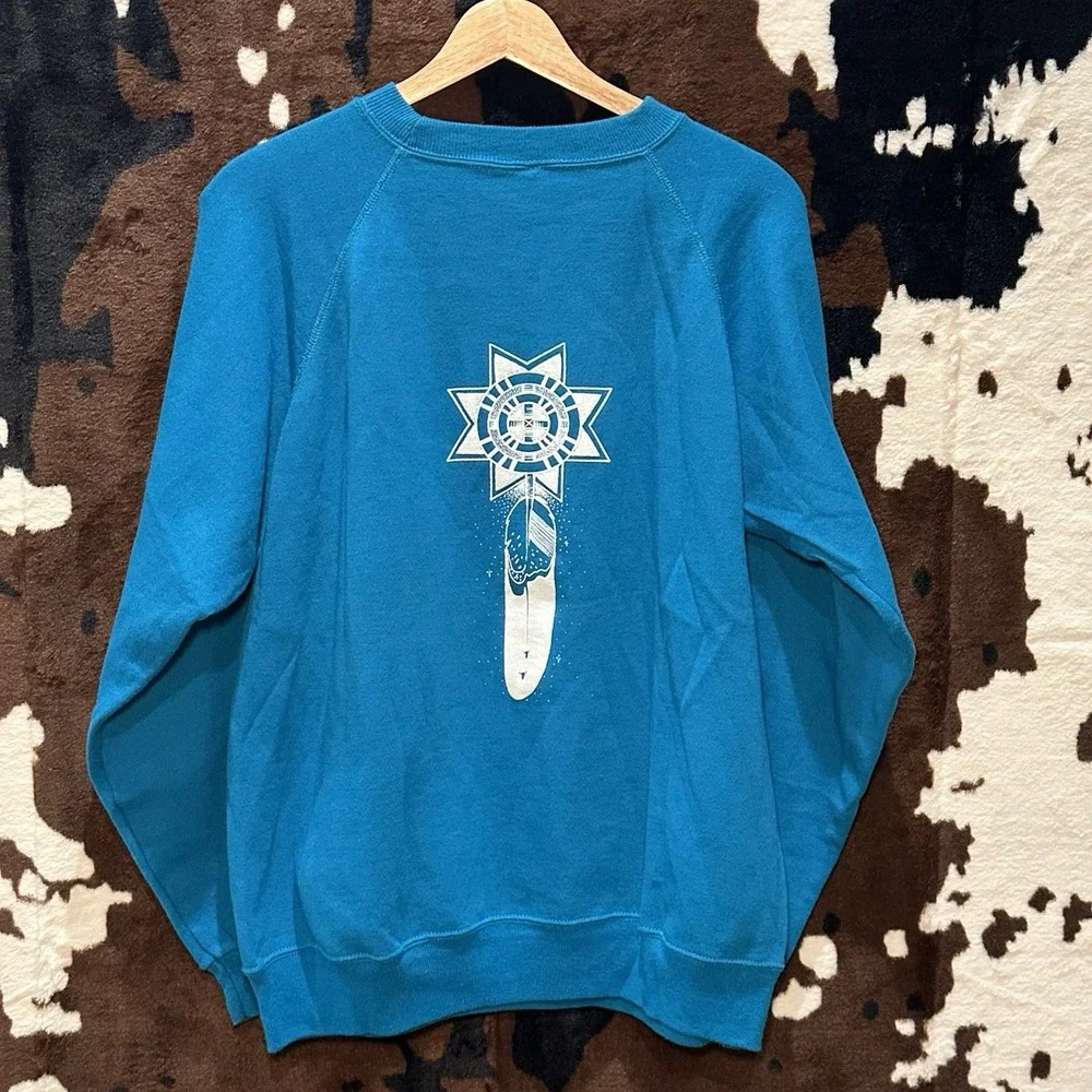 Vintage 1993‎ Denver Colorado POW WOW Aztec Hanes Sweater Size Large